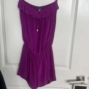 Lush Vibrant Purple Off-Shoulder Romper